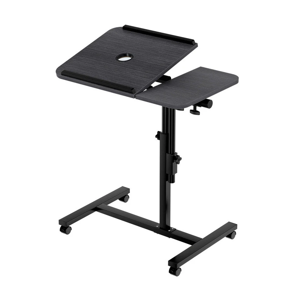 Artiss Laptop Desk Table Fan Cooling Black 60CM - Image 2
