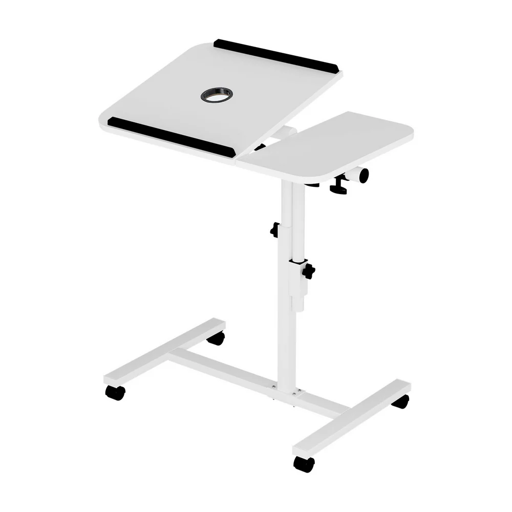 Artiss Laptop Desk Table Fan Cooling White 60CM - Image 2