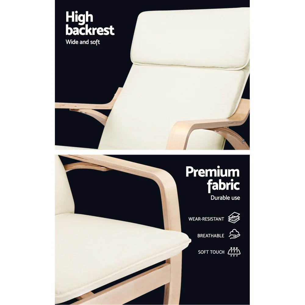 Artiss Rocking Armchair Bentwood Frame Aero - Image 4