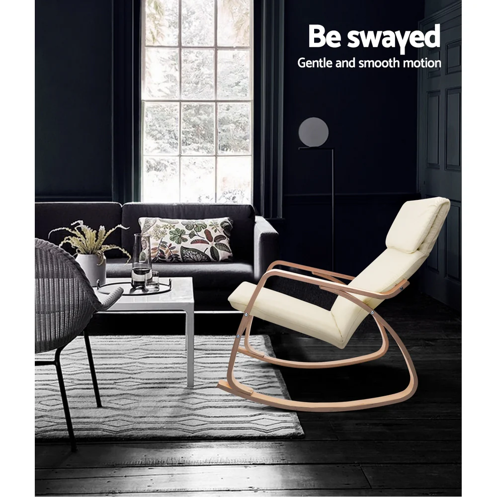Artiss Rocking Armchair Bentwood Frame Aero - Image 5